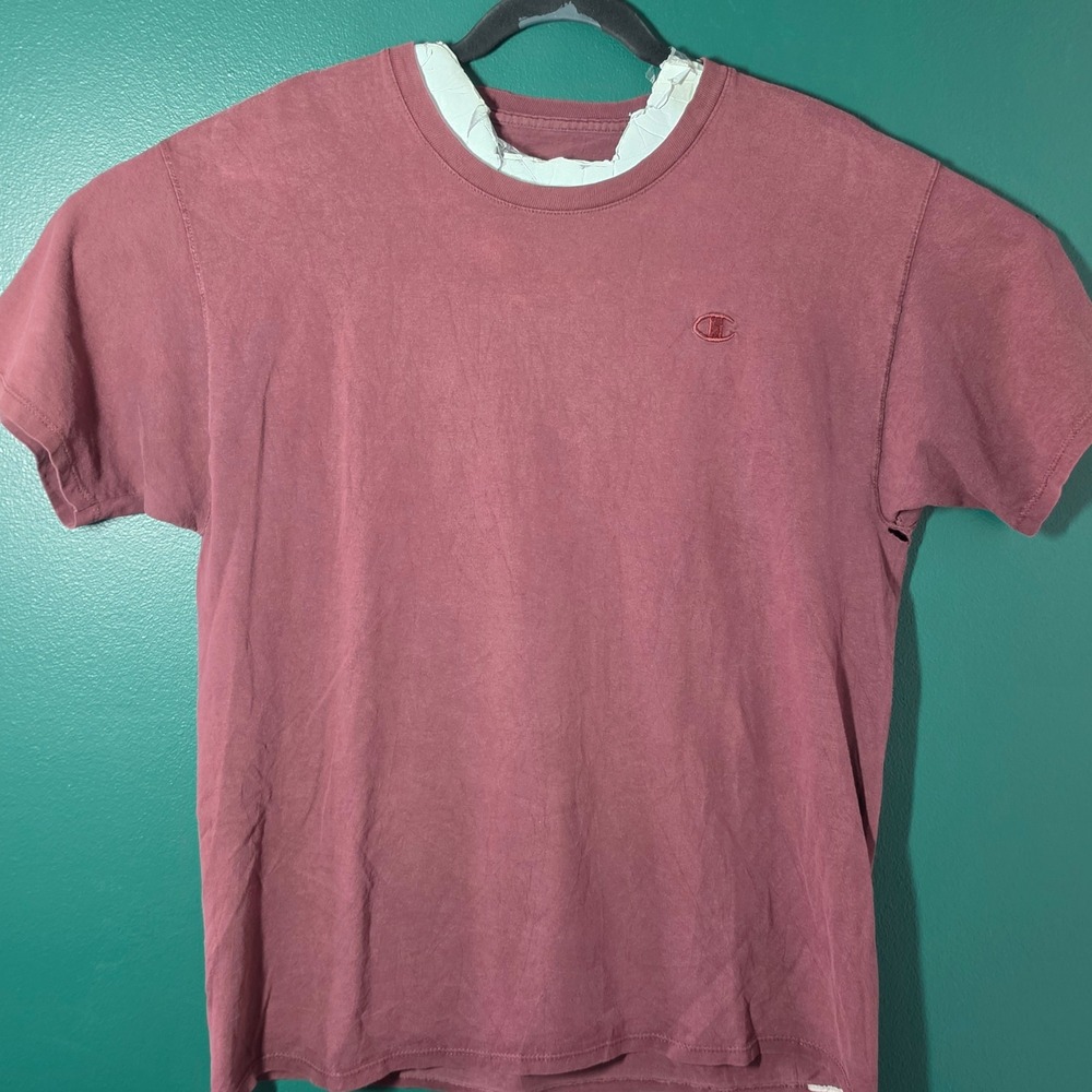 Champion Authentic Athleticwear Mens T-Shirt Large Maroon Short Sleeve Crewneck
